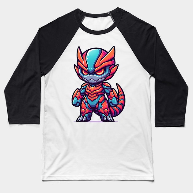 Chibi mecha kaiju armor Baseball T-Shirt by Mechanime World